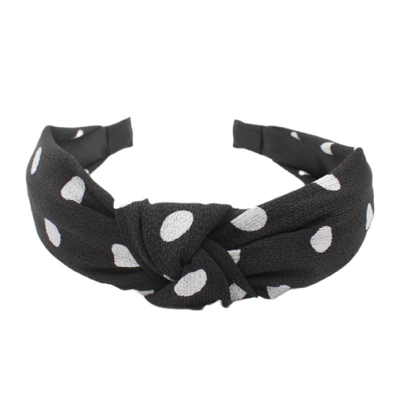 Chic Floral Printed Headband for Women Polka Dot Hairband Fashion Hair Accessory for Girls Daily Use