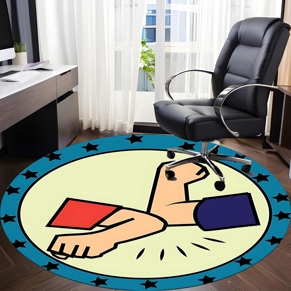 

1pc Arm Wrestling Chair Carpet for Office Non-Slip, Rug for Office, Room, Good Gift for Family or Friends, yy251226152 80cm by 80cm