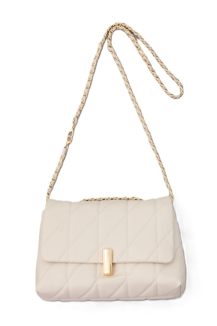 AZUL by moussy Women s Faux Leather Quilted Bag 250ISC55-087J FREE GREIGE