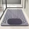 Non-Slip Shower Mat for Elderly Anti Fall Safety Bath Mat with Foot Scrubber, Suction Cups Drain Holes Bathroom Floor Mat