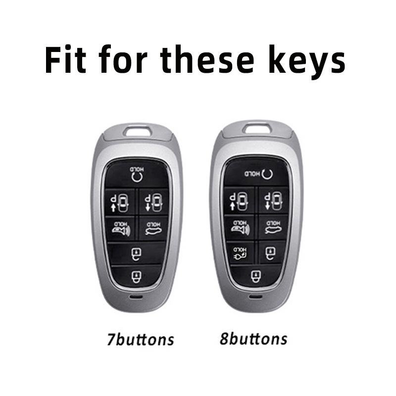 7/8 Buttons TPU Car Key Case Cover for Hyundai Sonata Sel Ev 6 Ev 8 IONIQ 5 NEXO Tucson Sonata 2020 Grandeur 2020 Sonata Limited