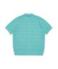 MARK GONZALES Crochet Short Sleeve Knit Cardigan - Teal Blue