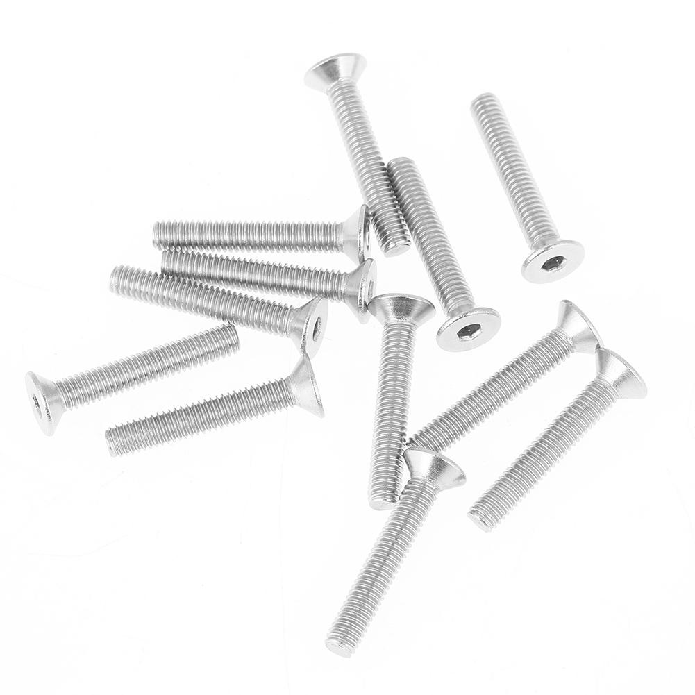 260pcs M3 304 Stainless Steel Hex Socket Flat Head Screw Bolts Nuts Kit With Box