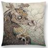 Dark Magic Creatures Mysterious Monster mythical beasts Sofa Pillow Case Cat Deer Bird Fox Tiger Snake Cushion Cover