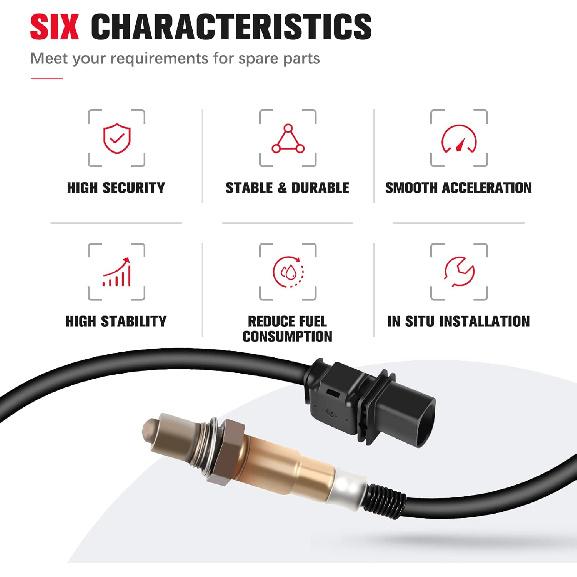 234-5055 Upstream O2 Oxygen Sensor for Hyundai 2012-2017 Accent Veloster 1.6L-L4, for Kia 2012-2018 Rio 2012-2016 Soul 1.6L-L4, 39210-2B210