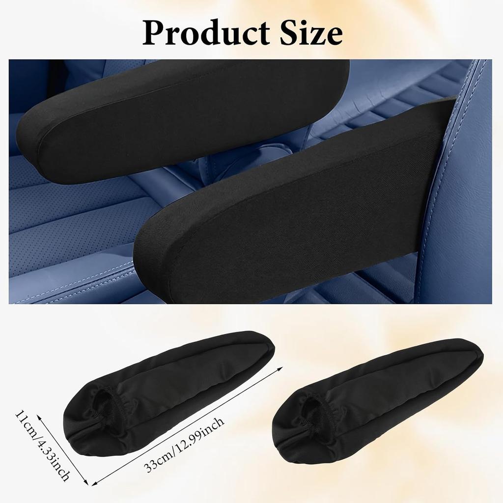 2 PCS Armrest Cover for Car, Car Front Seat Arm Rest Covers | Elastic Fabric Armrest Protectors, Soft Comfortable Universal Cars Arm Rest Cover