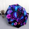 1 PC Automatic Folding Umbrella - Butterfly Pattern, Portable & Foldable Design with 8 Ribs, Christmas Birthday Gifts