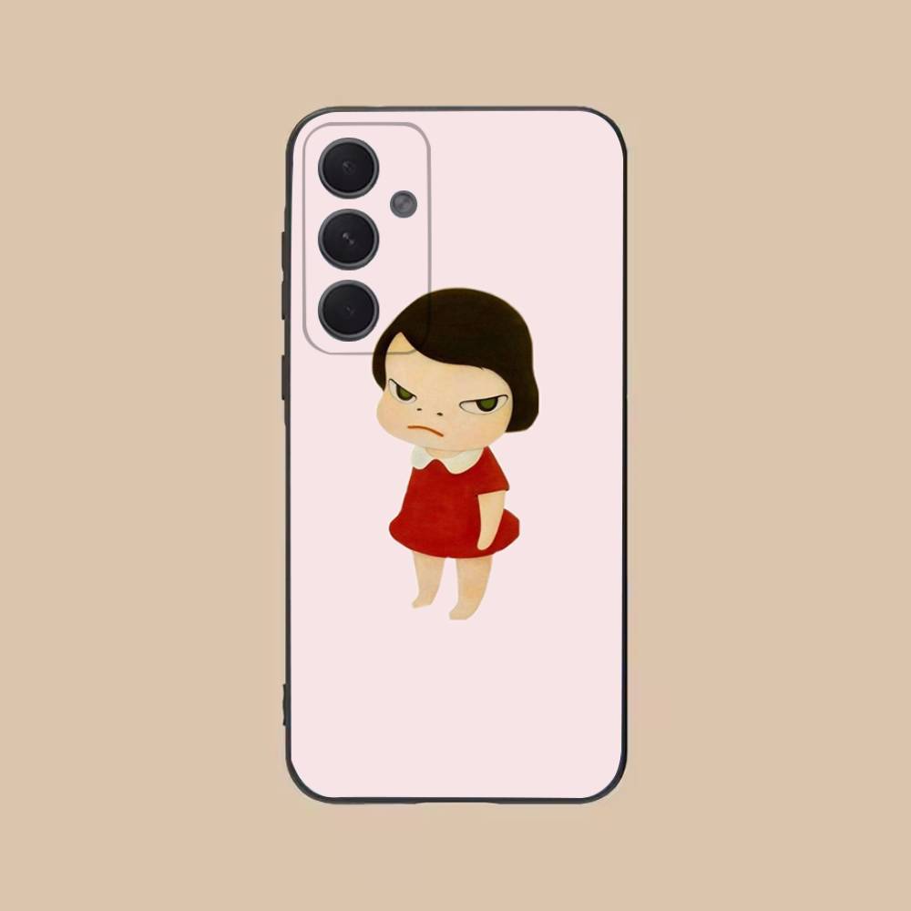 Y-Yoshitomo N-Nara Phone Case For Samsung S25,24,21,22,23,20,S30,Ultra,Plus,Fe,Lite,Note,5G Black Cover