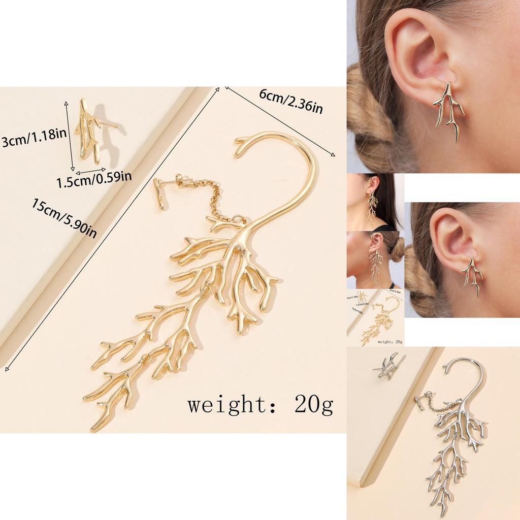 Coral Animal Design Alloy Earrings For Women Trendy Spring 2025