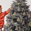 24pcs/set Creative Colorful Christmas Tree Ornament DIY Handmade Merry Christmas Present Happy New Year Xmas Hanging Tags