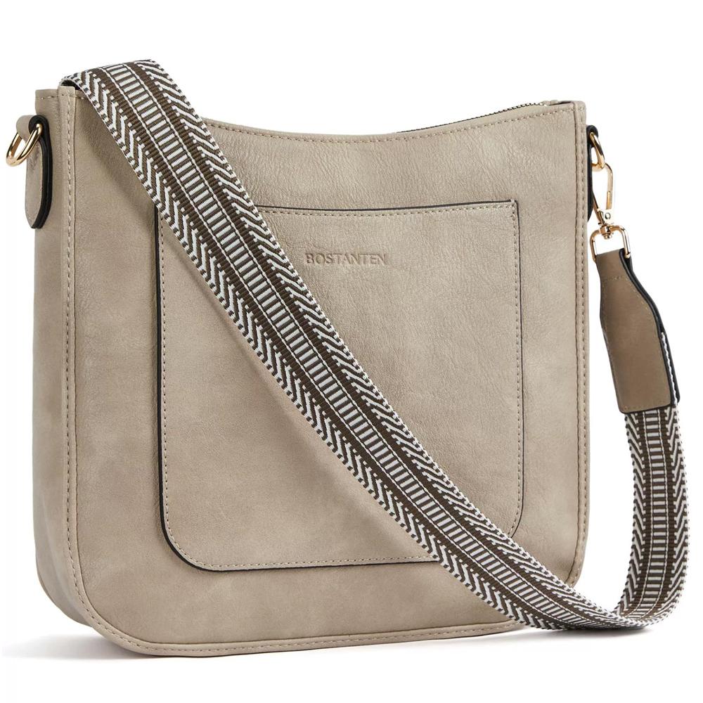 Crossbody Bags for Women Trendy Vegan Leather Hobo Handbags Fashion Shoulder Purse with Adjustable Guitar Strap