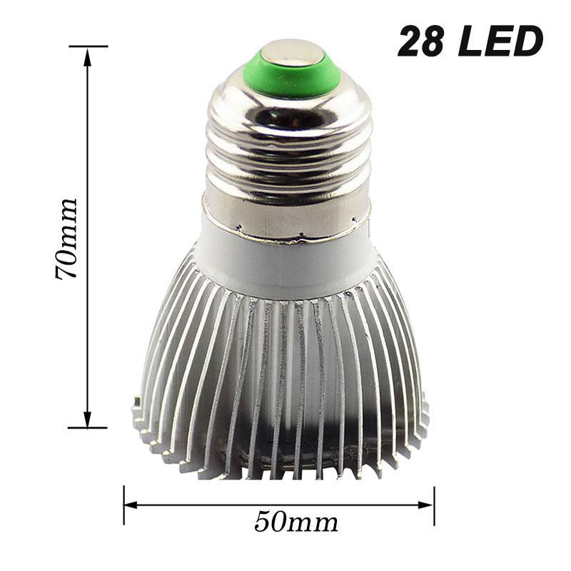5pcs Plant Grow Lights Full spectrum 28 18 LED Bulb Growing Light Lamp for plants flower  vegetable greenhouse Hydroponics a2