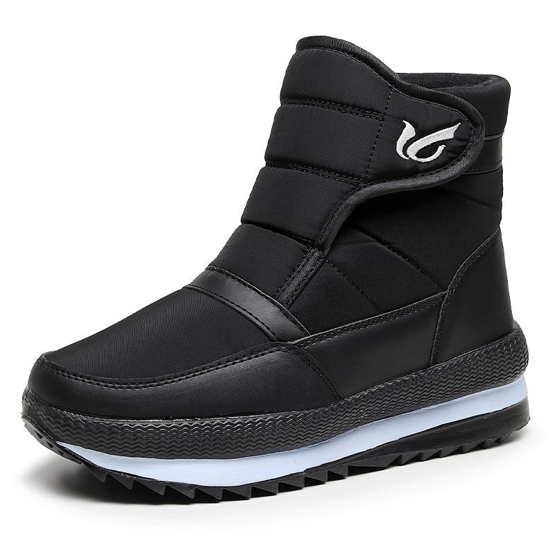 

Зимние теплые ботинки для женщин, нескользящие, водонепроницаемые, полусапожки, женские, с подкладкой из искусственного меха, удобные для походов и прогулок, короткие ботинки 41