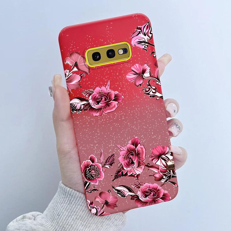 For Samsung Galaxy S10e Phone Case Flower Girls Design Soft Silicone TPU Back Housing for Galaxy S10E S10 E SM-G970F/DS Covers