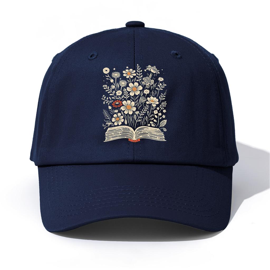 1pc Flowers Print Baseball Cap for Adults Minimalist Retro Style Casual Soft Adjustable Dad Hat Perfect As Gift
