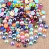 234568101214 Mm Ab Color Imitation Pearls Craft Half Round Flatback Beads For Jewelry Making Nail Diy Decoration