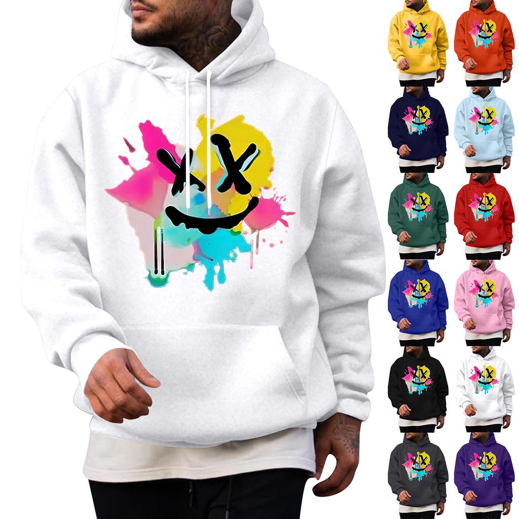 Men's Casual Hoodie Fashion Sweatshirt With Hood Leisure Tops Teenager Streetwear Fashion Long Sleeve Shirt Warm