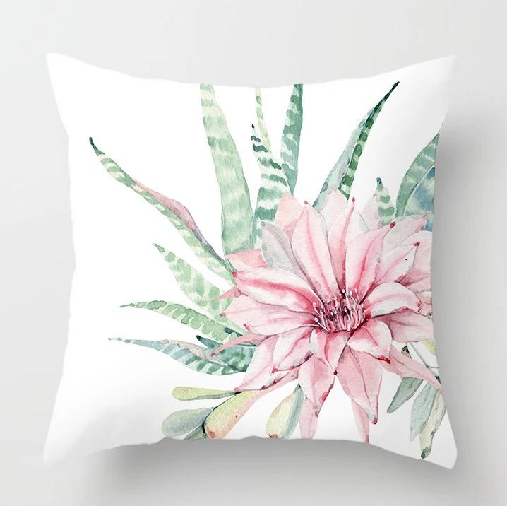 Cactus Flower Decorative Pillowcase Office Living Room Home Pillowcase Car Ornaments