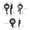 Universal Flash Bracket Mount Adapter with Hand Grip Adjustable for Speedlite Snoots Flash Softbox Photography Umbrella