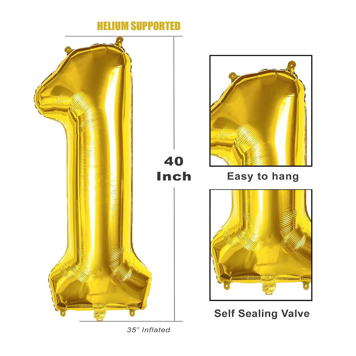 40inch giant golden digital balloon 0-9, anniversary party decoration, birthday balloon 40inch