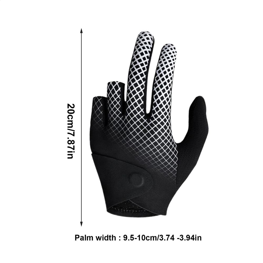 Pool Cue Glove 3 Fingers Magnetic Snookers Cue Sport Glove Professional Ergonomic Breathable Equipment for Sports Women Men