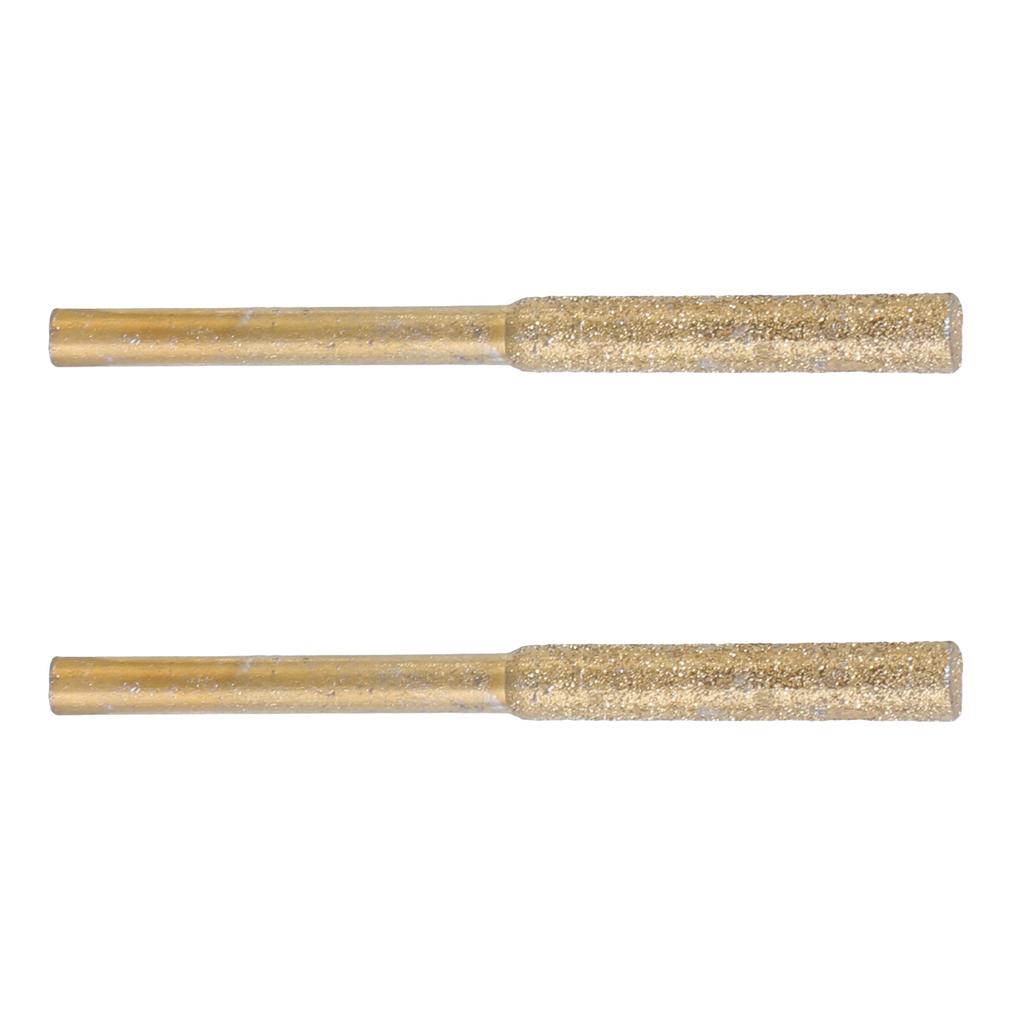 2pcs Emery Chainsaw Sharpener Bit High Hardness Grinding Stone File for Efficient Chain Maintenance Enhances Durability