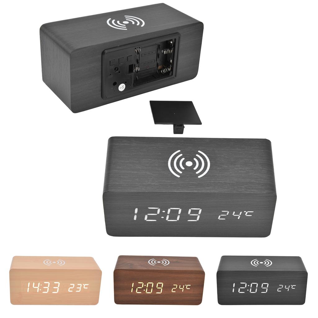 Digital Alarm Clock Safe Stable Brightness Automatic Switching Automatic Temperature Detection Alarm Clock for for Home