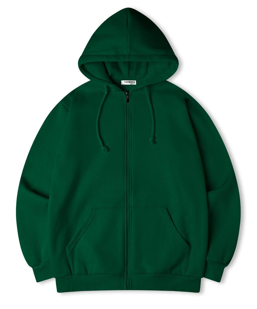 Topboy [2Pack] Essential Regular Brushed Fleece Sweat Zip-Up 16 Colors (Type A)