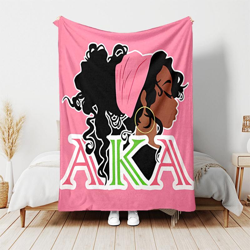 1pc Blanket AKA logo2 Print Design, Lightweight Blanket for Sofa, Bed- Soft &Warm, Gift for All Seasons like Christmas, Halloween
