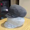 Big Head Circumference Ruffle Octagonal Hat Korean Style Women Artist Hat Spring Painter Cap  Girls