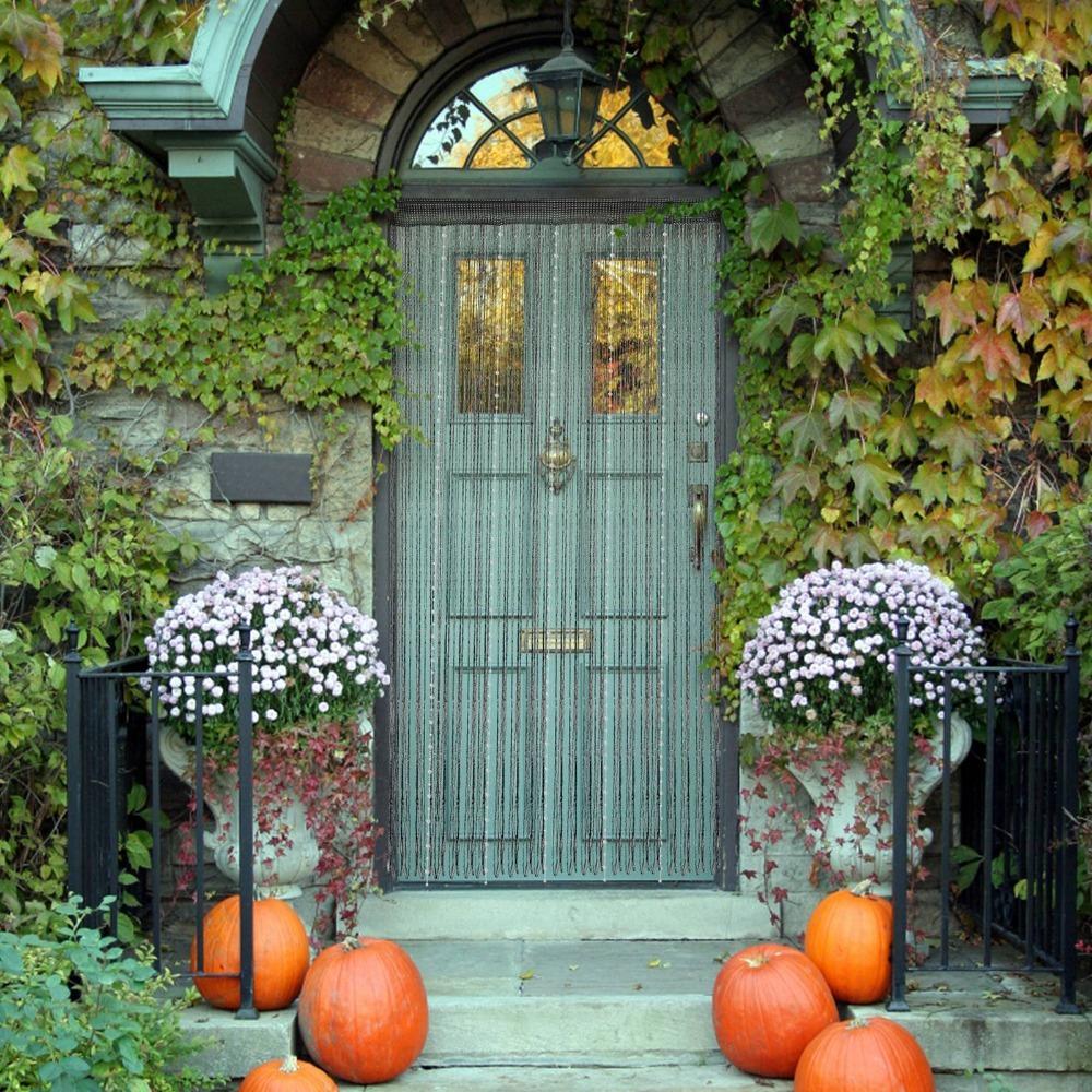 

Dense Beaded Curtain Crystal Bead Crystal Curtain Shiny Room Divider Bedroom Use White