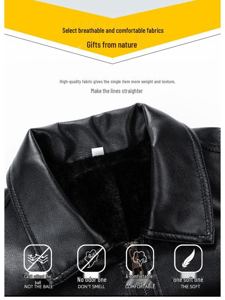Men's PU Leather Motorcycle Jacket - Spring & Autumn Casual Style