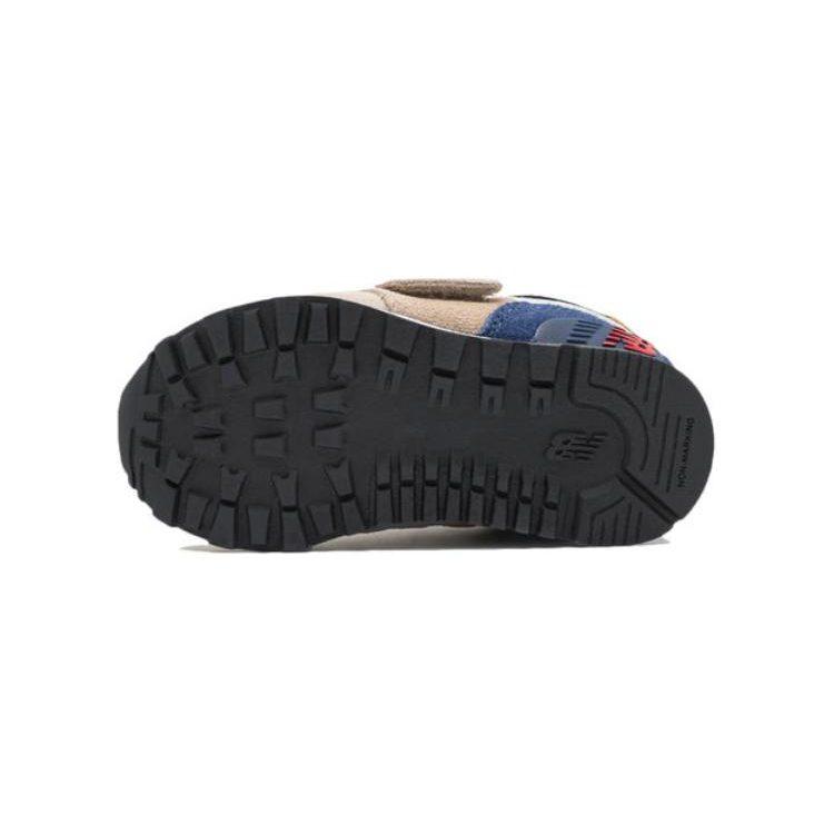 New Balance Comfortable Abrasion Resistant Low top Toddler Shoes Beige Dark Blue Infant And Toddler IV574LC1