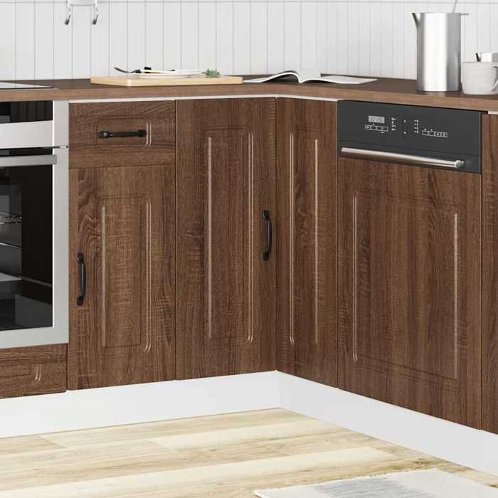 VidaXL Kitchen Corner Cabinet Kalmar Brown Oak Engineered Wood 853514