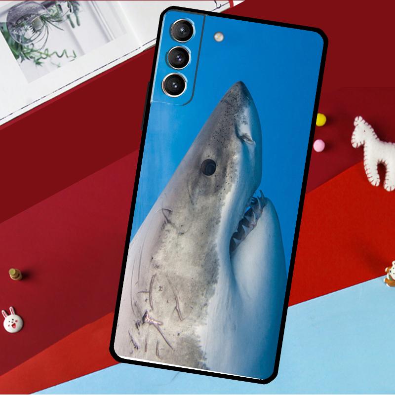 Ozean Hai Zahn Fisch Hülle Für Samsung Galaxy S26 S25 S23 S22 S20 S24 Ultra S9 S10 Plus S21 FE S25 FE Handyhülle