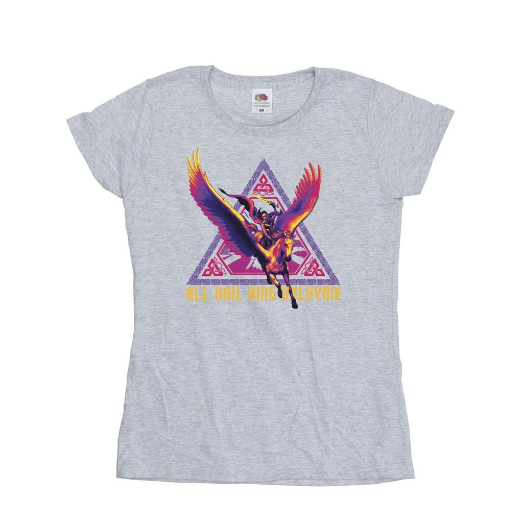 Marvel Womens/Ladies Thor Love And Thunder All Hail Valkyrie Cotton T-Shirt