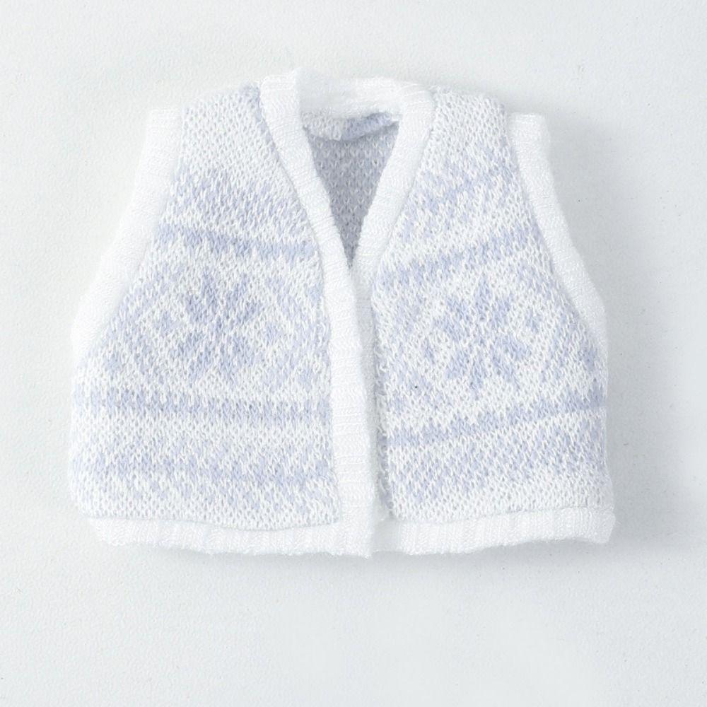 Snowflake 1/12 Doll Cardigan Jacket Vest Ob11 Baby Clothes 1/12bjd Dolls Accessories