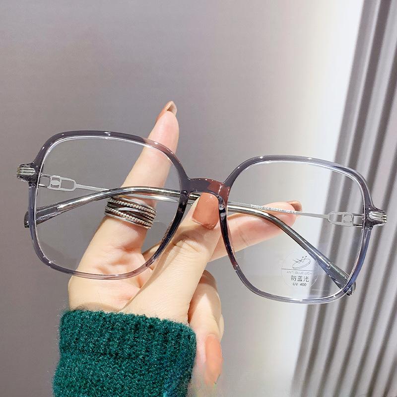 

Сверхлегкие очки с защитой от синего света в большой оправе для женщин без макияжа, делают их стройнее и могут быть оснащены оправой для очков для близорукости Anti blue light lenses