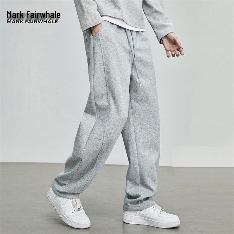 MARK FAIRWHALE Men's Spliced Loose-Fit Sweatpants