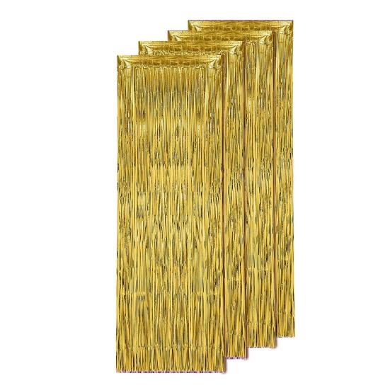 4ks dešťová záclona Lehké opakovaně použitelné lesklé třásňové závěsy na večírky Oslavy narozenin