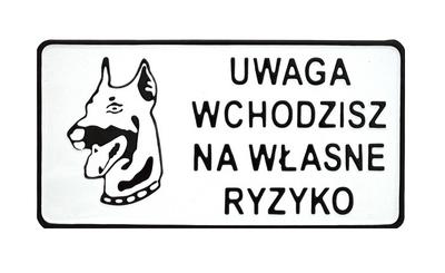 Board 15*29Cm Attention You Enter At Your Own Risk - Tab D P10