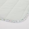 Nishikawa Washable Single Mattress Pad, Sinker Pile, High-Performance Rubber, Wild Strawberry and Wedgwood Green, CM03500003