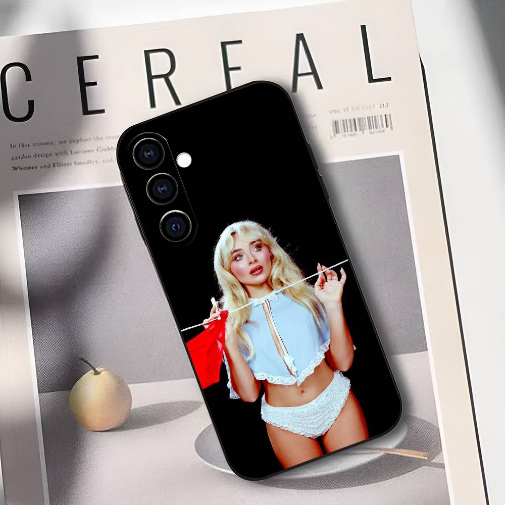 S-Sabrina Carpenter Singer Phone Case For Samsung Galaxy A73,A72,A71,A70,A53,A52,A51,Others Soft Black Cover