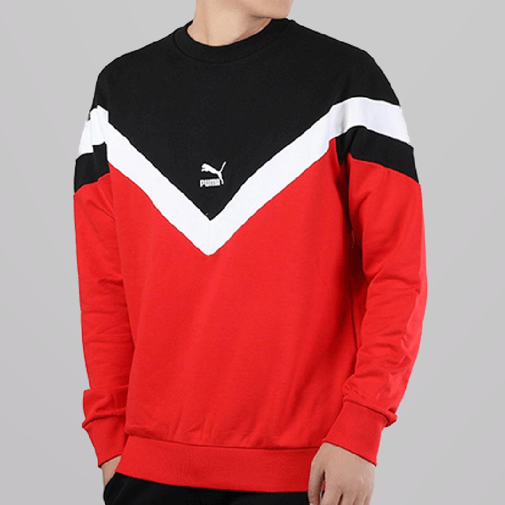 Puma Knit Pullover Hoodie Men Tops Black Red 595953-11