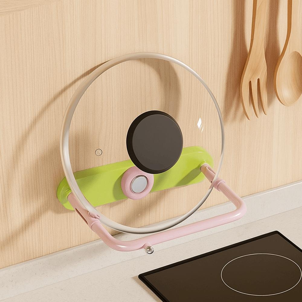 2Pcs No Punching Telescopic Washbasin Rack Plastic Pot Lid Storage Rack  Bathroom