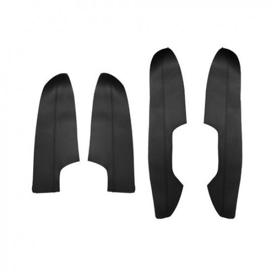 4pcs Interior Door Armrest Panel Leather Trim For Nissan X-Trail Rogue 2014-2018