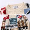 Men Sweater Autumn Winter Warm Knit Sweater Lazy Bear Retro Style Loose Casual Ladies Pullover