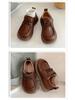 Kinder-Leder-Schuhe mit weicher Sohle - Mädchen Frühling/Herbst Britischer Stil Lässig & Bequem Rutschfeste Lauflernschuhe für Kleinkinder