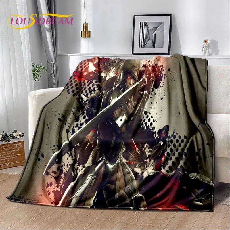 3D Game Metal Gear Solid Cartoon HD Gamer Blanket,Soft Throw Blanket for Home Bedroom Bed Sofa Picnic Travel Cover Blanket Kids