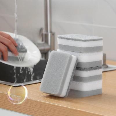 1PCS Double Sided Dish Sponge, Heavy Duty Kitchen Cleaning Sponges, High Density Thick Scrubber for Dishes, Pots and Pans